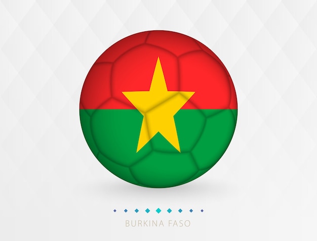 Football ball with Burkina Faso flag pattern soccer ball with flag of Burkina Faso national team