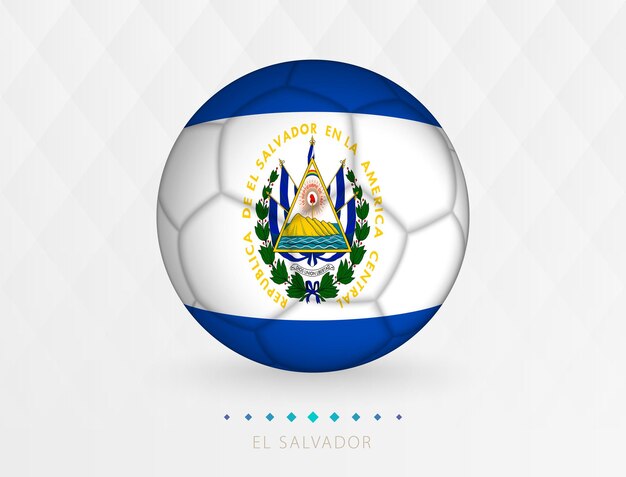 Premium Vector | Football ball with el salvador flag pattern soccer ball  with flag of el salvador national team