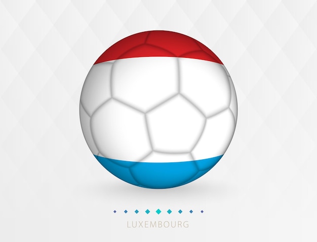 Football ball with Luxembourg flag pattern soccer ball with flag of Luxembourg national team
