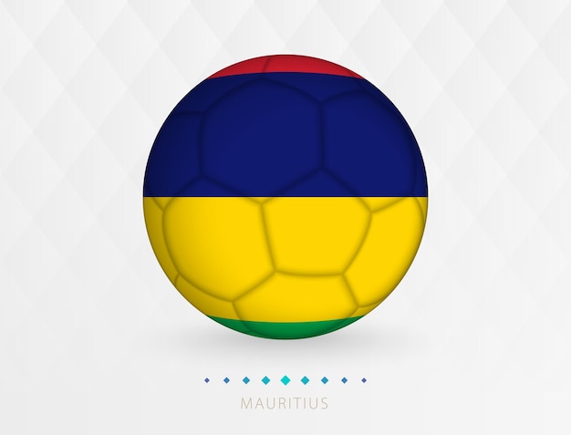 モーリシャスの国旗とサッカー ボール パターン モーリシャス代表チームの旗とサッカー ボール