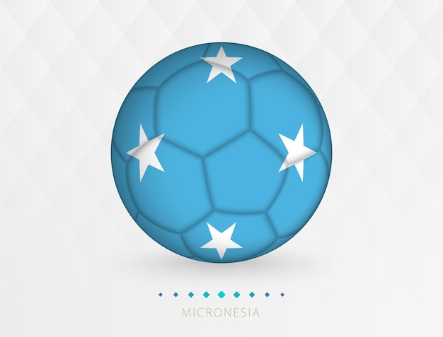 Football ball with Micronesia flag pattern soccer ball with flag of Micronesia national team