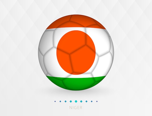 ニジェールの国旗とサッカー ボール パターン ニジェール代表チームの旗とサッカー ボール