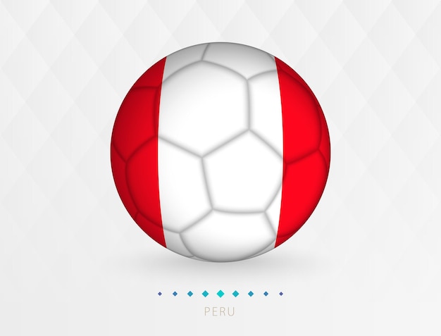 Football ball with Peru flag pattern soccer ball with flag of Peru national team