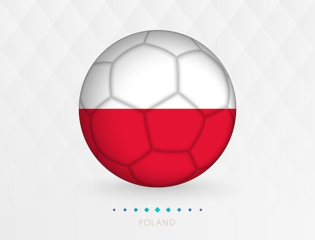 폴란드 국기 패턴이 있는 축구공 폴란드 대표팀의 국기가 있는 축구공