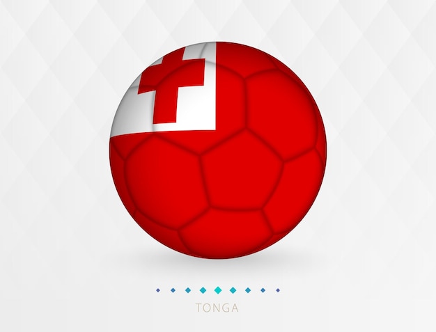 トンガの国旗とサッカー ボール パターン トンガ代表チームの旗とサッカー ボール