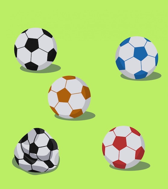 Football balls set