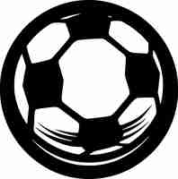 Vector football black and white isolated icon vector illustration