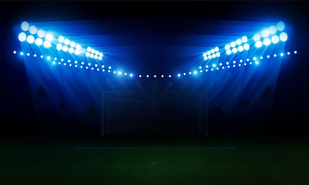 Vector football bright stadium arena lights vector design