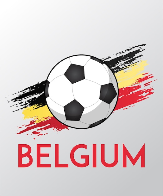 Football brush flag for Belgium