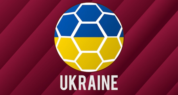 Football brush flag for Ukraine