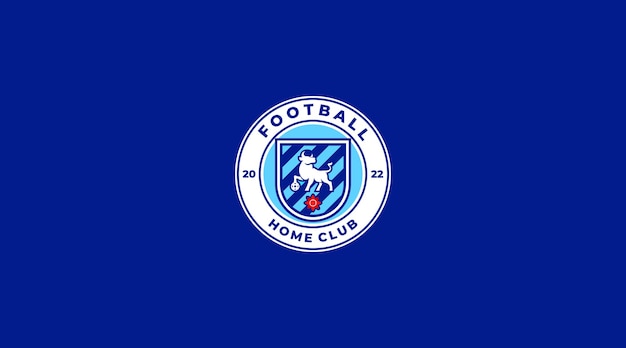 Шаблон логотипа Football Bull Badge