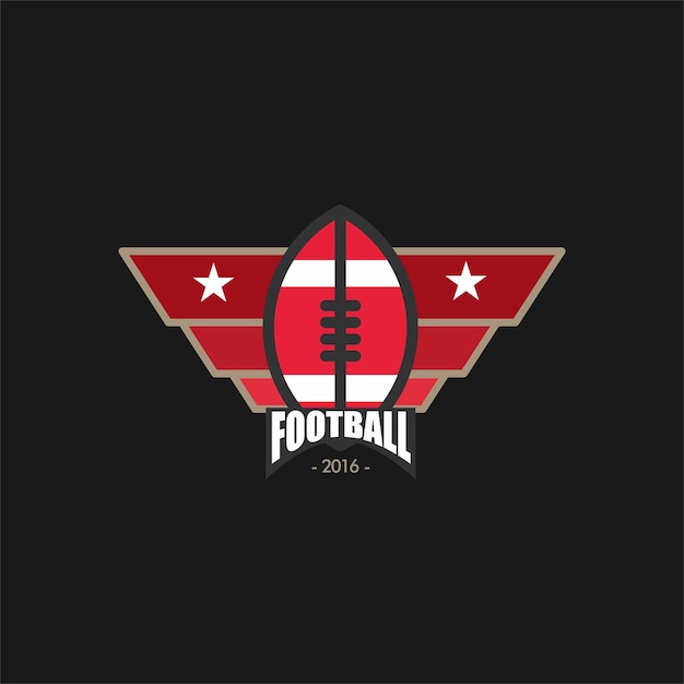 Vector football championship logo vector illustration design