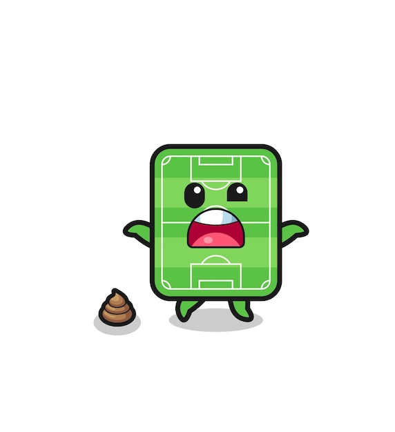 Football field earth surprised to meet poop cute design