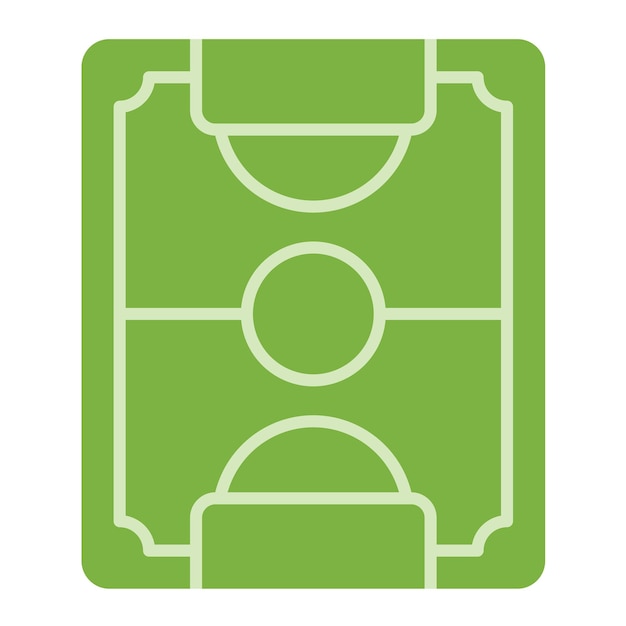 Vector football field flat illustration