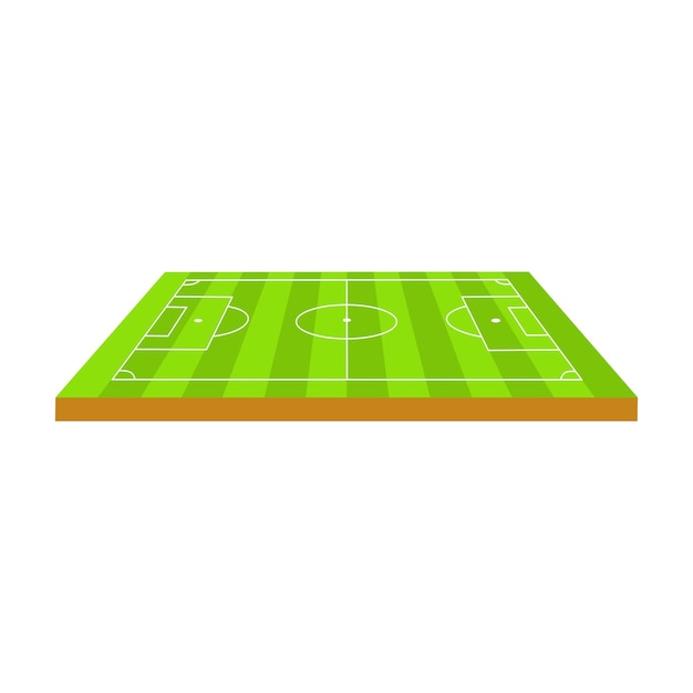 サッカー フィールド形状イラスト デザイン