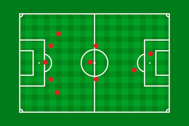 Football field soccer field vector illustration
