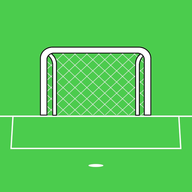 Cancelli di calcio. gioco di calcio, illustrazione di riserva di vettore