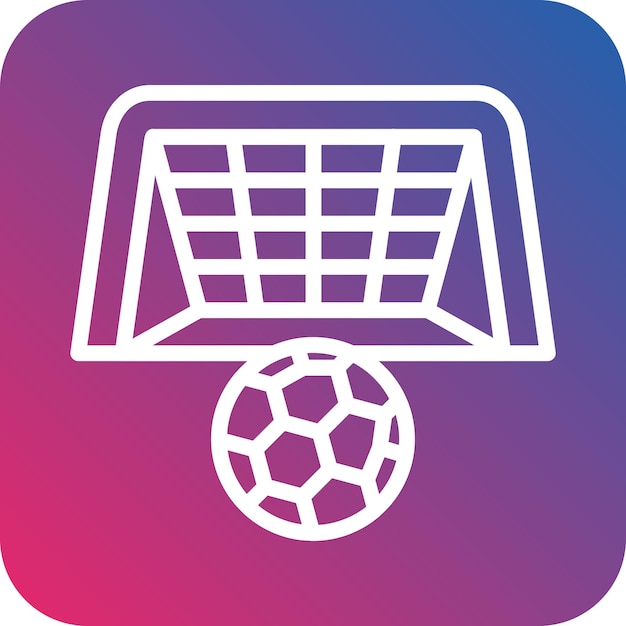 football goal icon style
