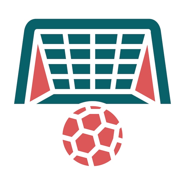 football goal icon style