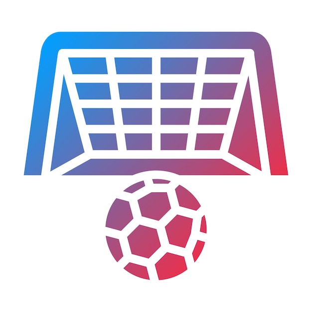 football goal icon style