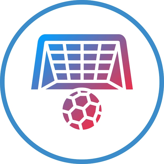 football goal icon style