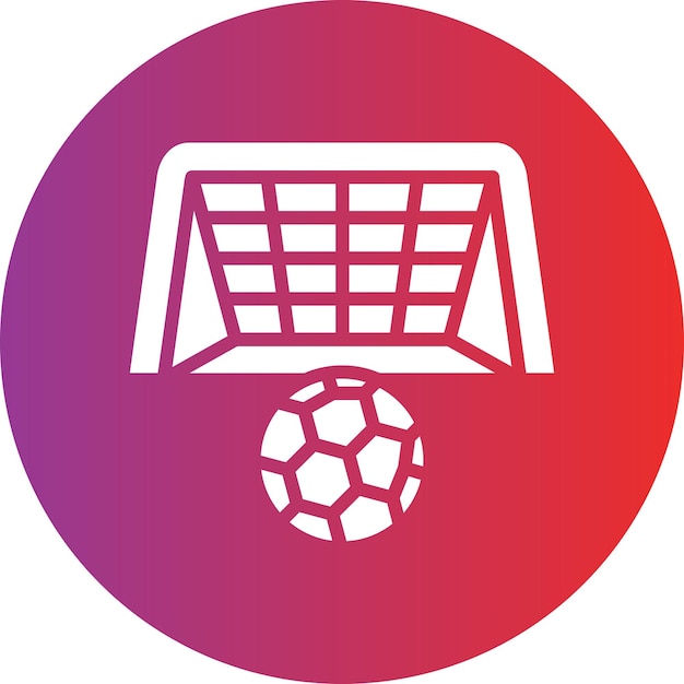 football goal icon style