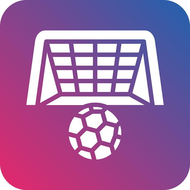 football goal icon style