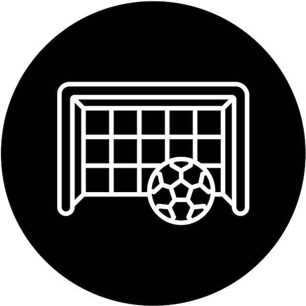 ベクトル football goal icon style