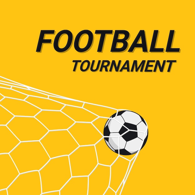 Дизайн иллюстрации силуэта футбольных ворот Дизайн футбольного турнира