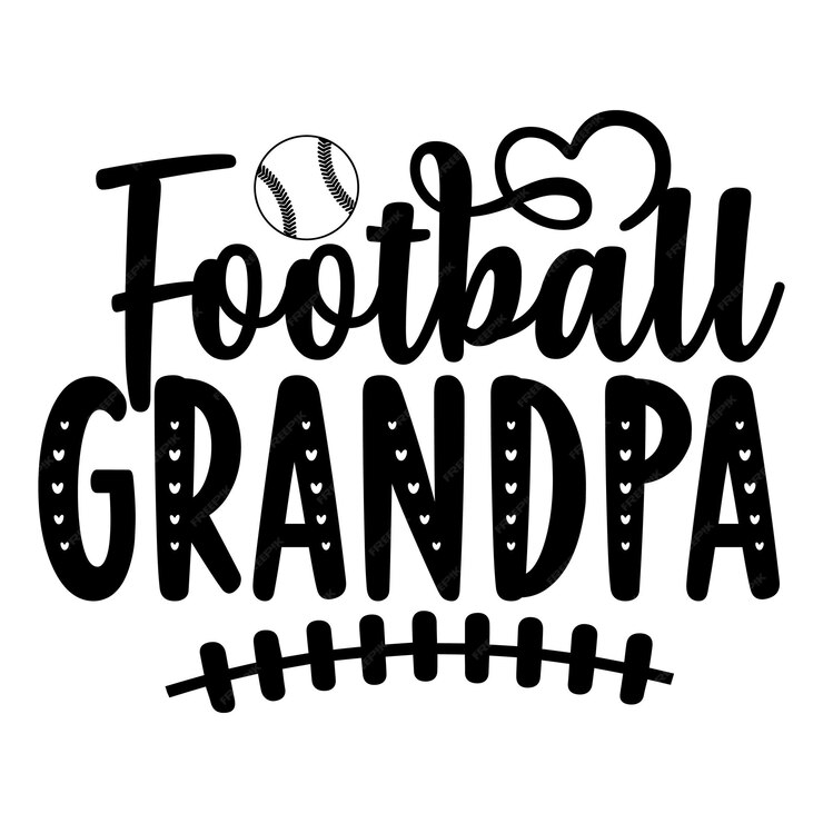 Premium Vector | Football grandpa svg
