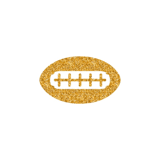 Vector football icon gold glitter texture vector illustration