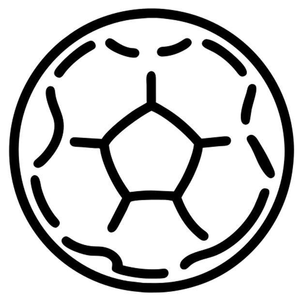 Vector football icon outline