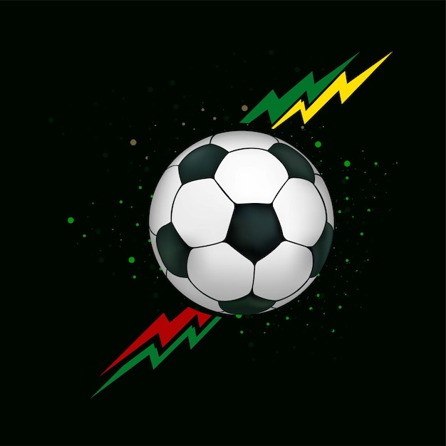 Vector football illustration with game element force line