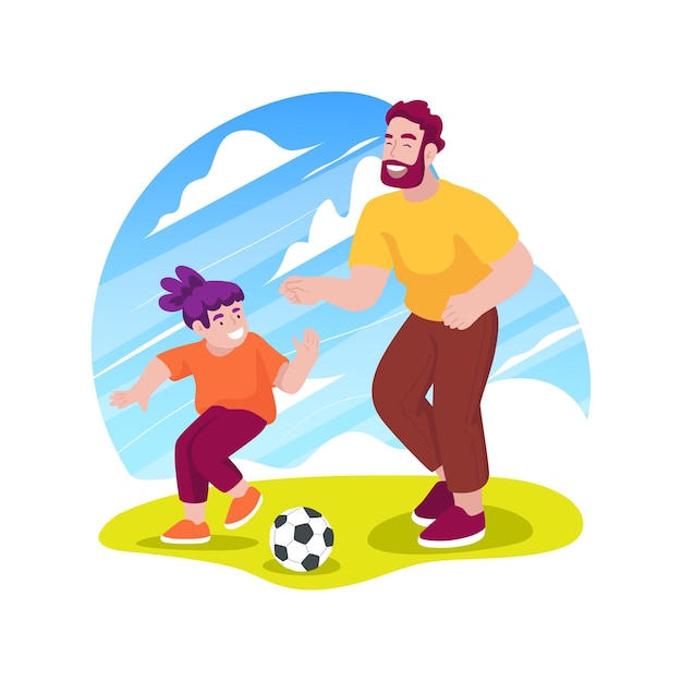 Vector football isolated cartoon vector illustration