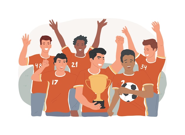 Football isolated concept vector illustration