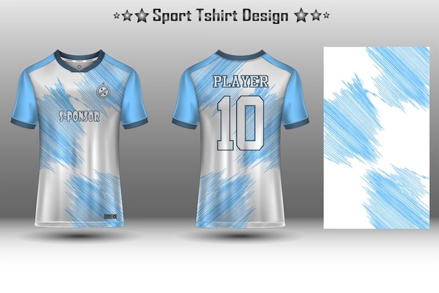 Football jersey mockup soccer jersey mockup cycling jersey mockup and sport jersey mockup with abstract geometric pattern Free Vector