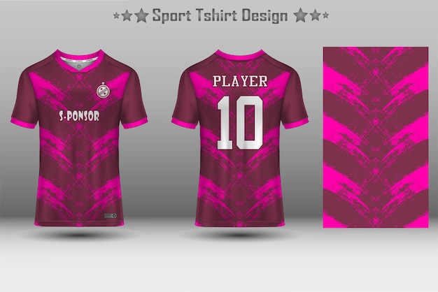 Football jersey mockup and sport jersey mockup with abstract geometric pattern