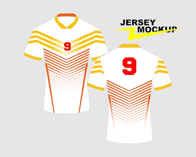 Vector football jersey mockup team