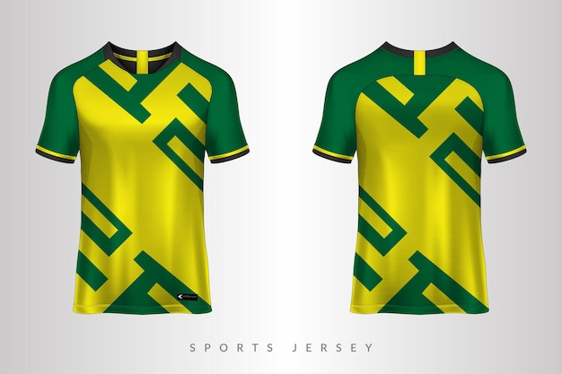 Maglia da calcio e design della maglietta sportiva