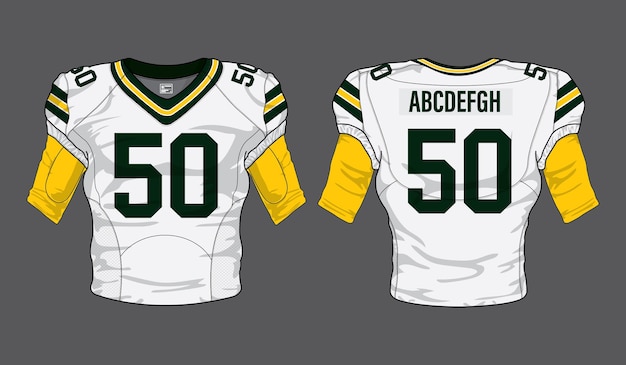 Vector football jersey uniform club kit apparel template