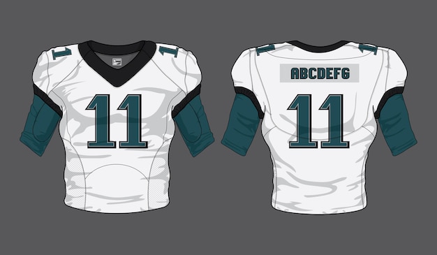 Vector football jersey uniform club kit apparel template