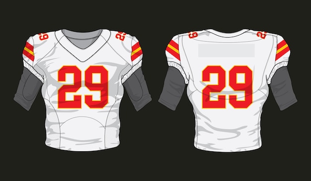 Vector football jersey uniform club kit apparel template