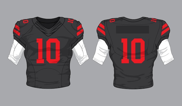 Vector football jersey uniform club kit apparel template