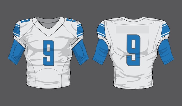 Vector football jersey uniform club kit apparel template