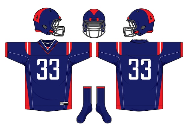 football jersey uniform template set kit