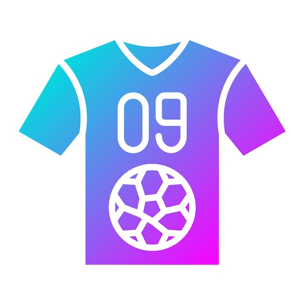 L'icona vettoriale della maglia da calcio può essere utilizzata per l'icona sportiva