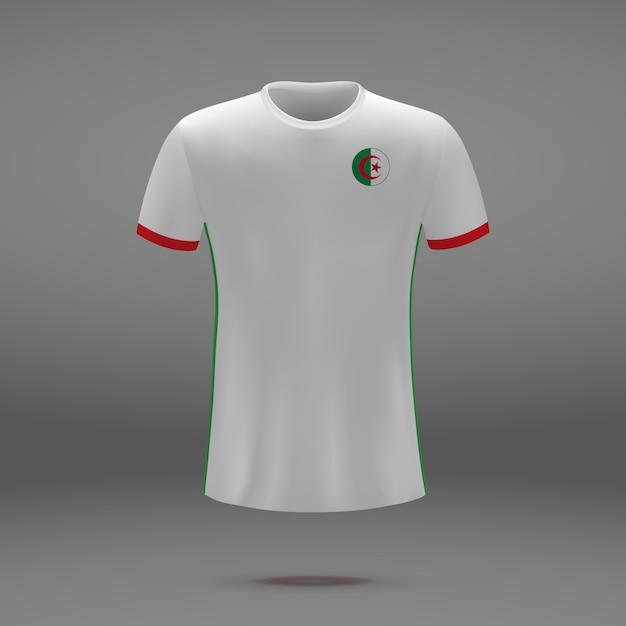 Kit da calcio dell'algeria, modello da tshirt per la maglia da calcio