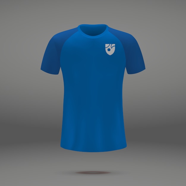 Football kit of Thailand, tshirt template for soccer jersey