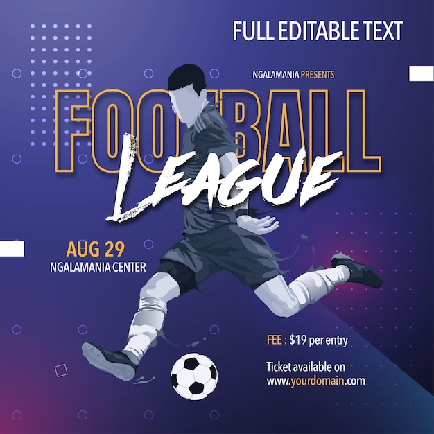 football league flyer design template