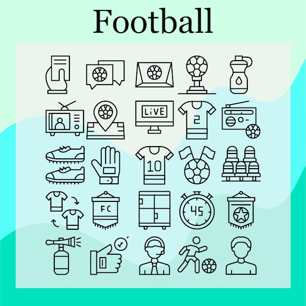 football line icon pack